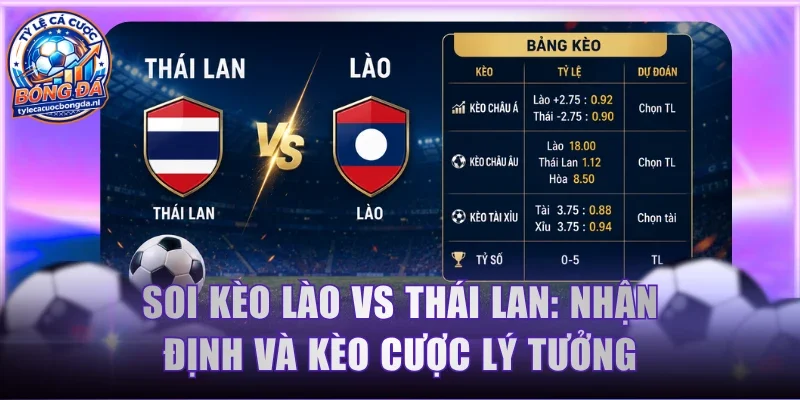 Bảng tổng hợp kèo đặt cược ở trận Lào vs Thái Lan