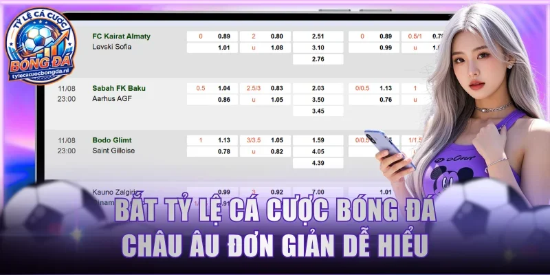 Bắt tỷ lệ cá cược bóng đá Châu Âu đơn giản dễ hiểu