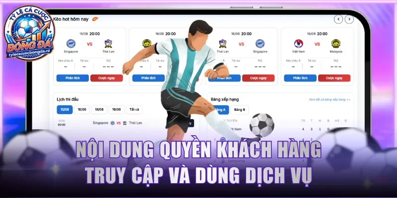 Nội dung quyền khách hàng truy cập và dùng dịch vụ
